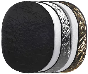 Отражатель света складной Bresser BR-TR1 «5 в 1» 90x120 см, изображение 1