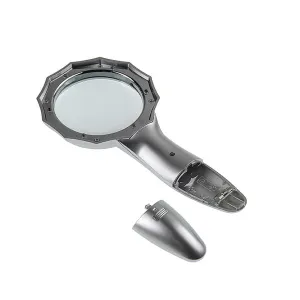 Лупа на ручке Veber 4х, 75 мм, с подсветкой (600556), изображение 2