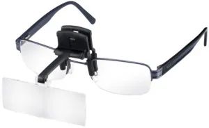 Лупа-прищепка бинокулярная Eschenbach 1,7x, 74,5x28 мм, с креплением на очки LaboClip, изображение 2