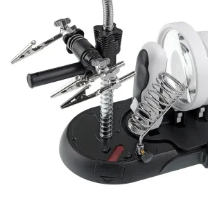 Набор луп Veber S-Clamp 3, с подсветкой и держателем «третья рука», изображение 3